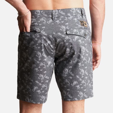 Short Hombre Anfibio Full Print Gris Haka Honu-5