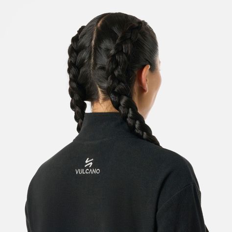 Polerón Mujer Cool Down 1/4 Zip Fleece Negro Vulcano-5