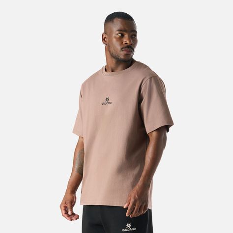 Polera Hombre Cool Down T-Shirt Taupe Vulcano-1