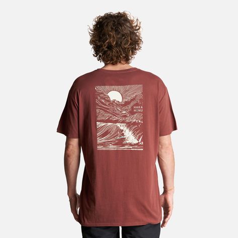 Polera Hombre Nocturna Burdeo Haka Honu-3