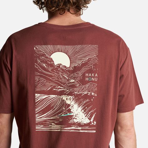 Polera Hombre Nocturna Burdeo Haka Honu-4