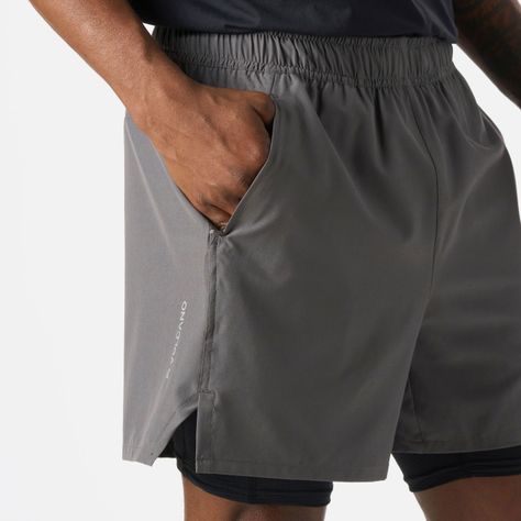 Shorts Hombre Built To Move 2-in-1 5" Gris Medio Vulcano-4