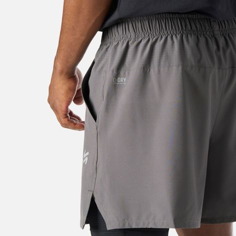 Shorts Hombre Built To Move 2-in-1 5" Gris Medio Vulcano-5