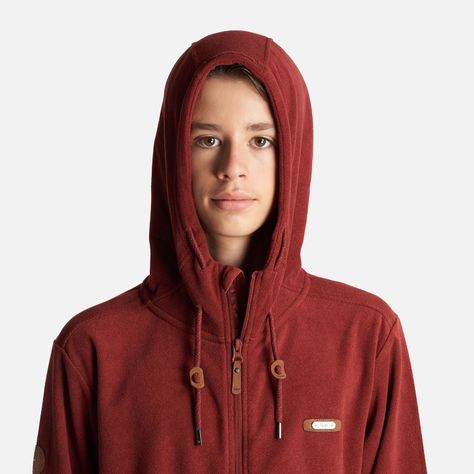 Poleron Teen Boy Stripes Nano-F Full Zip Hoody Vino Lippi I24-4