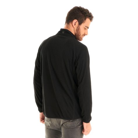 Poleron Hombre Jacaranda Nano-F 14 Zip Negro Lippi V23-4
