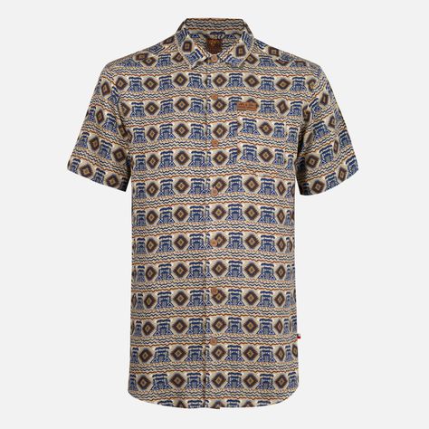 Camisa Hombre Aflora Full Print Café Haka Honu-0