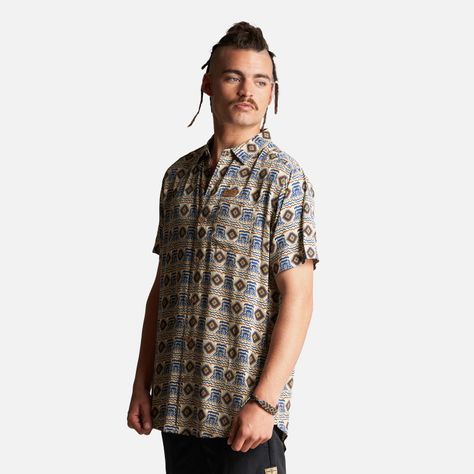Camisa Hombre Aflora Full Print Café Haka Honu-2