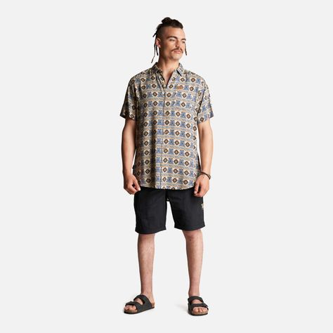 Camisa Hombre Aflora Full Print Café Haka Honu-5