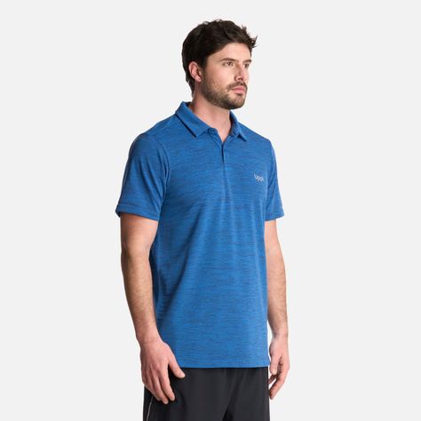 Polera Hombre B-Classic Seamless Polo Azul Melange Lippi-1