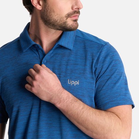 Polera Hombre B-Classic Seamless Polo Azul Melange Lippi-3