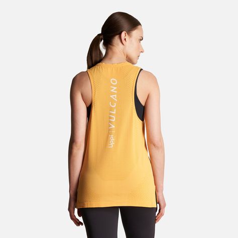 Polera Mujer 4 Run Seamless Trail T-Shirt Amarillo Lippi 23-3