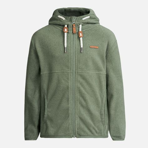 Poleron Niña Stripes Nano-F Full Zip Hoody Verde Botella Lippi-0
