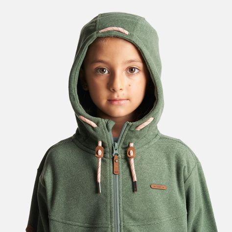 Poleron Niña Stripes Nano-F Full Zip Hoody Verde Botella Lippi-4