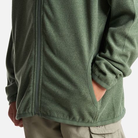 Poleron Niña Stripes Nano-F Full Zip Hoody Verde Botella Lippi-5