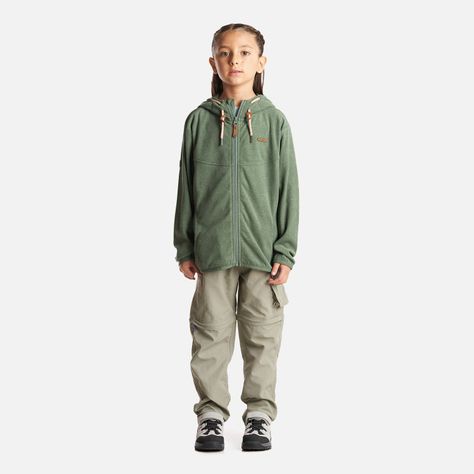 Poleron Niña Stripes Nano-F Full Zip Hoody Verde Botella Lippi-6