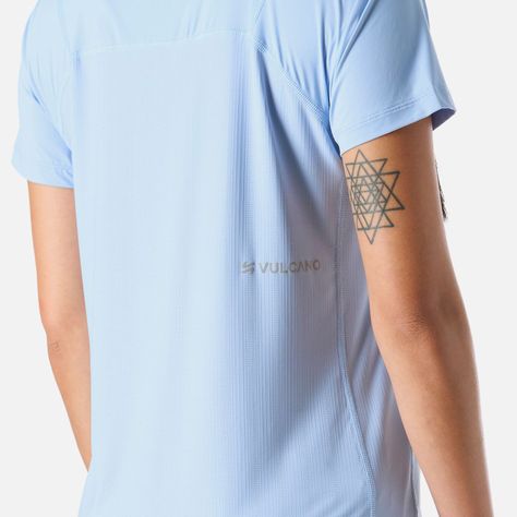 Polera Mujer Built To Move T-Shirt Celeste Vulcano-5