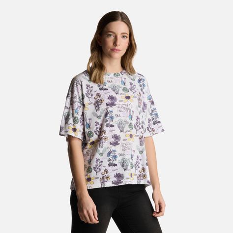 Polera Mujer Botanica Print Blanco Haka Honu-1