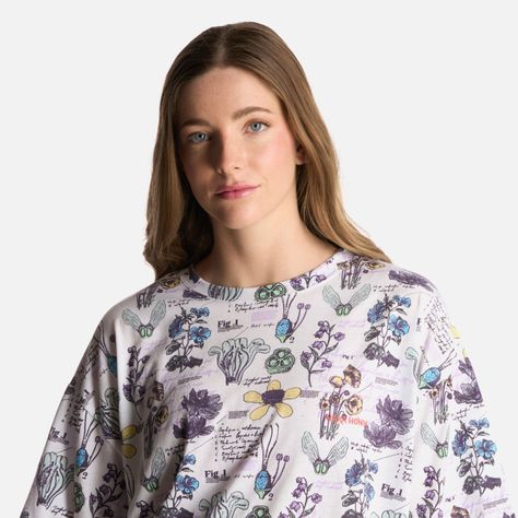 Polera Mujer Botanica Print Blanco Haka Honu-3