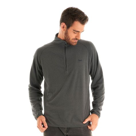 Poleron Hombre Jacaranda Nano-F 14 Zip Grafito Lippi-1
