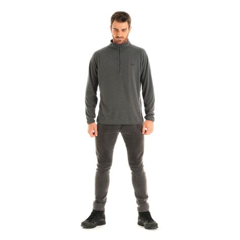 Poleron Hombre Jacaranda Nano-F 14 Zip Grafito Lippi-8