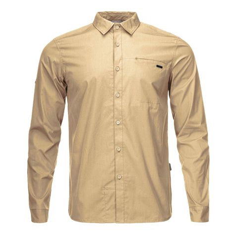 Camisa Hombre Alloy Long Sleeve Shirt Caqui Lippi-0