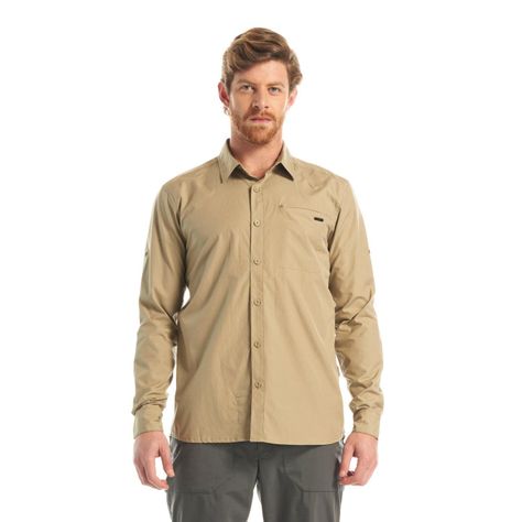 Camisa Hombre Alloy Long Sleeve Shirt Caqui Lippi-1