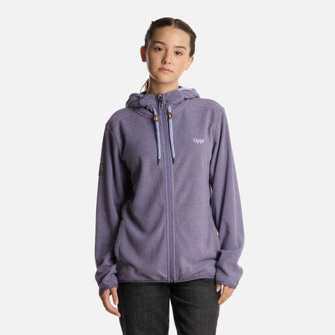 Polerón Teen Girl Stripes Nano-F Full Zip Violeta Lippi I25-0