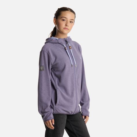 Polerón Teen Girl Stripes Nano-F Full Zip Violeta Lippi I25-1