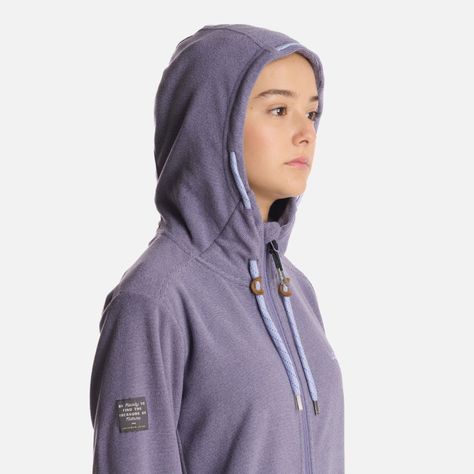 Polerón Teen Girl Stripes Nano-F Full Zip Violeta Lippi I25-3