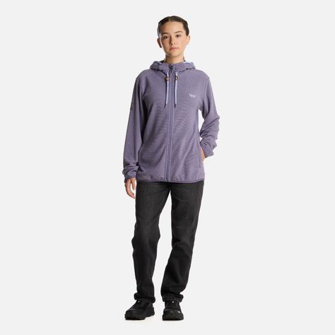 Polerón Teen Girl Stripes Nano-F Full Zip Violeta Lippi I25-5