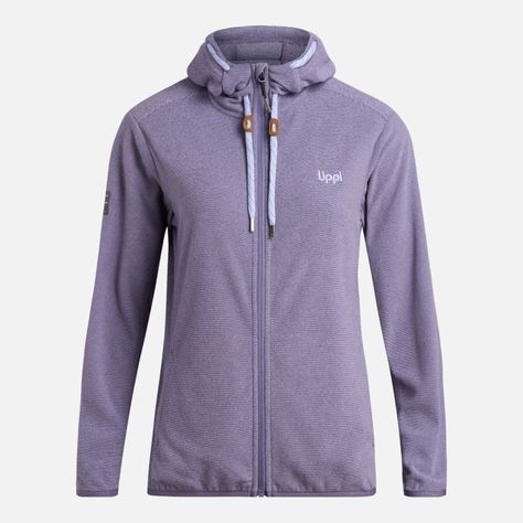 Polerón Teen Girl Stripes Nano-F Full Zip Violeta Lippi I25-6