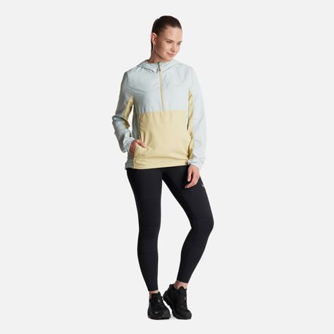 Chaqueta Mujer  Nightfall WindBreaker 1/4 Zip Hoody Jacket Celeste Lippi-8