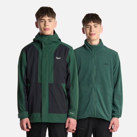 Chaqueta Teen Boy Lake Fusion 3 BDry Verde Botella Lippi I25-0