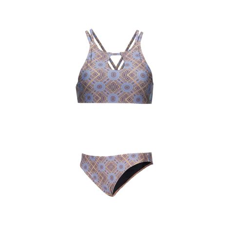 Traje de Baño Mujer Fondo de bikini Print Beige Haka Honu-0