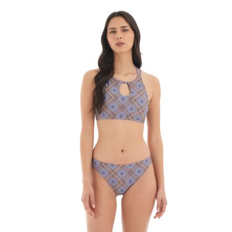 Traje de Baño Mujer Fondo de bikini Print Beige Haka Honu-1
