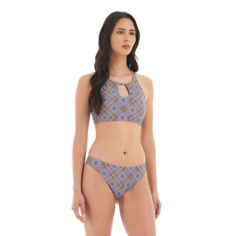 Traje de Baño Mujer Fondo de bikini Print Beige Haka Honu-2