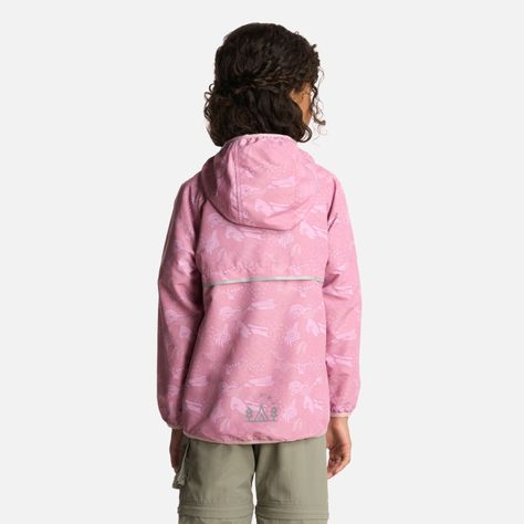 Chaqueta Niña Nightfall WindBreaker Hoody Print Rosado Lippi-2