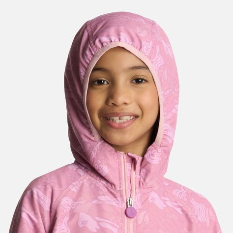 Chaqueta Niña Nightfall WindBreaker Hoody Print Rosado Lippi-3