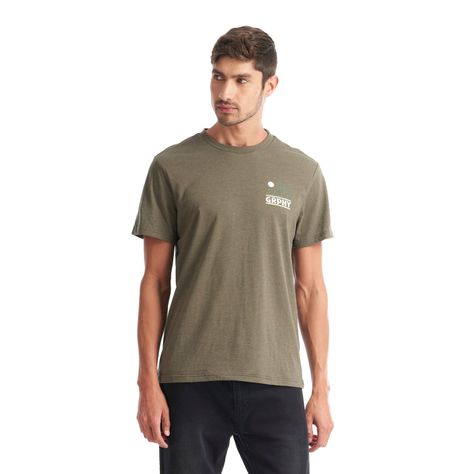 Polera Hombre Liquen Verde Melange Geography-1