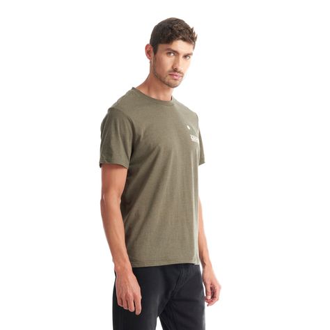 Polera Hombre Liquen Verde Melange Geography-2