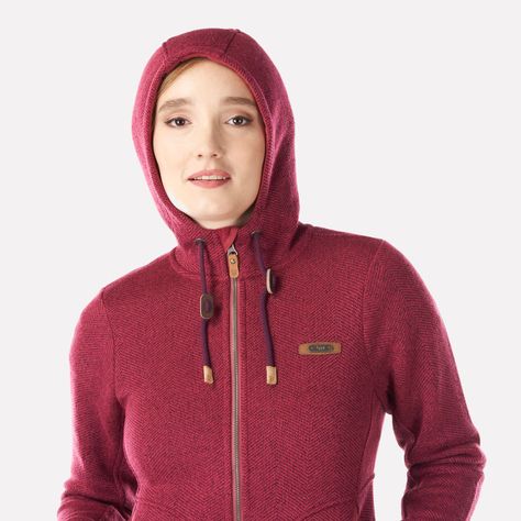 Polar Mujer Alamo Blend-Pro Hoody Jacket Rosa Oscuro Lippi-3