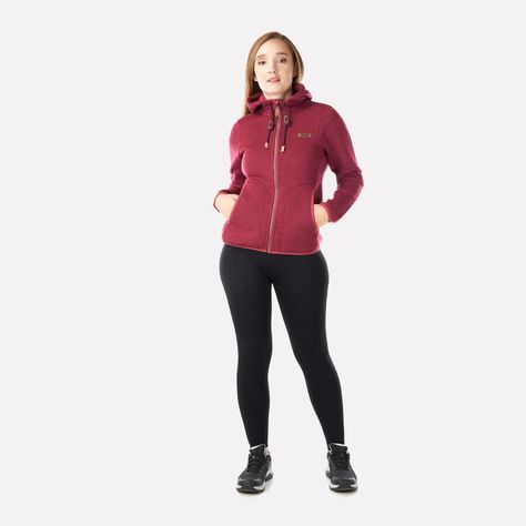 Polar Mujer Alamo Blend-Pro Hoody Jacket Rosa Oscuro Lippi-5