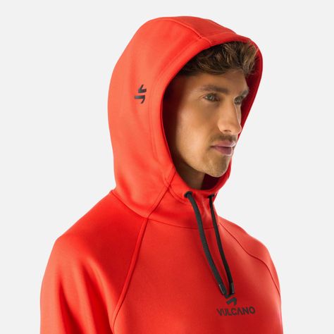 Polerón Hombre Tempo Sweatshirt Hoody Rojo Vulcano-4