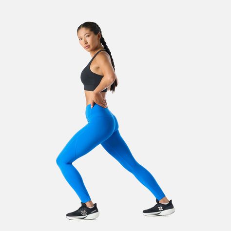 Calza Mujer Built To Move 7/8 High Rise Leggins Azul Vulcano-2