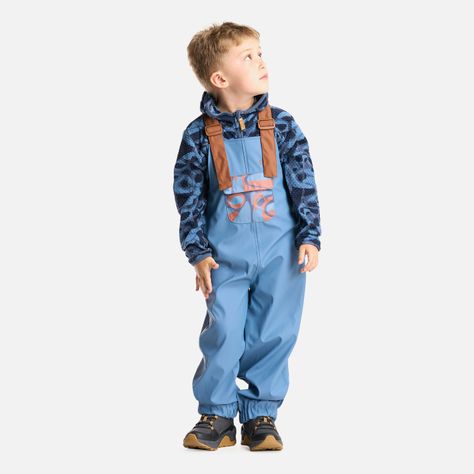 Pantalon Niño Muddy B-Dry Overalls Azul Grisaceo Lippi-2