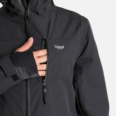 Chaqueta Mujer Sierra Nevada Light B-Dry Hoody Jacket Negro Lippi-5