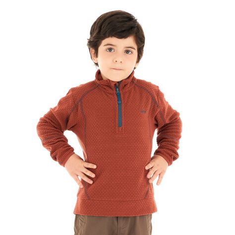Poleron Niño Saltamontes Nano-F 14 Zip Terracota Lippi-1