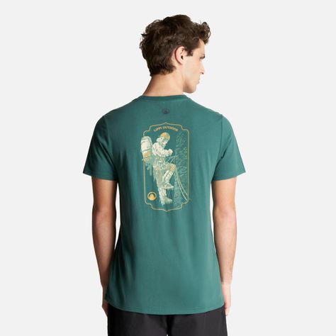 Polera Hombre Andes Old Climbing T-Shirt Verde Bosque Lippi-4