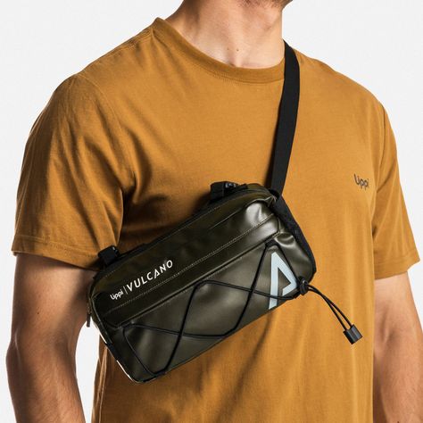 Banano Unisex Vulcano HandleBar Bag Oliva Oscuro Lippi-3