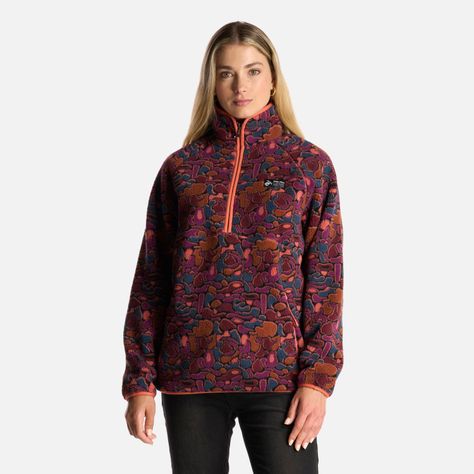 Poleron Mujer Fogon Print Morado Haka Honu-1